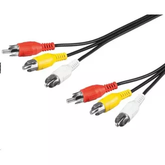 PremiumCord Cablu 3x CINCH-3x CINCH M/M 2m