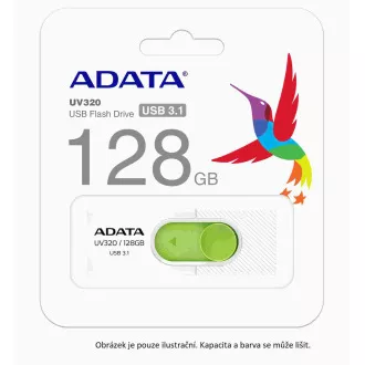 ADATA Flash Drive 128GB UV320, USB 3.1 Dash Drive, negru/albastru
