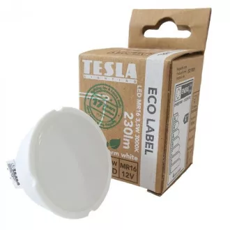 TESLA - LED MR163530-4, bec GU5,3 MR16, 3,5W, 12V, 230lm, 25 000h, 3000K alb cald, 100°.