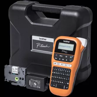 Imprimantă de etichete BROTHER PT-E110VP - 12mm, benzi TZe - marker - pentru electricieni - cu carcasă
