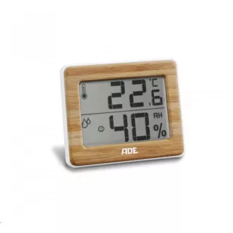 ADE WS 1702 bambus - termometru digital cu higrometru