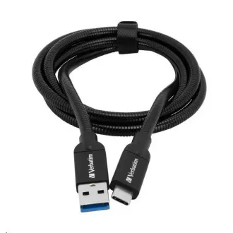 Cablu VERBATIM USB 3.1 tip C la USB-A din oțel inoxidabil 100 cm GEN2 (negru) Cablu VERBATIM USB 3.1 tip C la USB-A din oțel inoxidabil 100 cm GEN2 (negru)