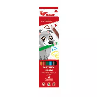 Creioane Clasice CONCORDE Jumbo triunghiulare 6buc