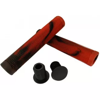 Mâner de înlocuire pentru ghidonul scuterului de freestyle TPR Grip (EDGE negru-roșu), 2buc Mâner de înlocuire pentru ghidonul scuterului de freestyle TPR Grip (EDGE negru-roșu), 2buc