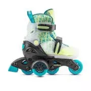 Patine cu rotile pentru copii Cariboo Step One, albastru-verde, 30-33