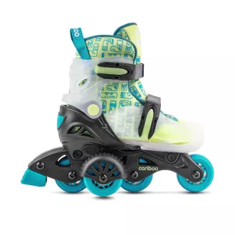 Patine cu rotile pentru copii Cariboo Step One, albastru-verde, 30-33