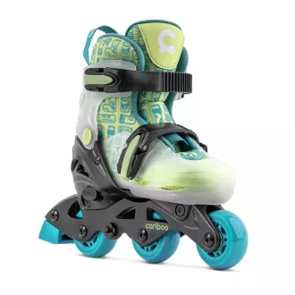 Patine cu rotile pentru copii Cariboo Step One, albastru-verde, 30-33