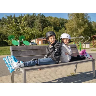 Patine cu rotile 4 in 1 Enero KIDS - albastru-alb, 34-37 Patine cu rotile 4 in 1 Enero KIDS - albastru-alb, 34-37