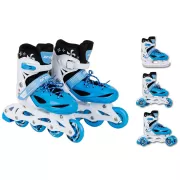 Patine cu rotile 4 in 1 Enero KIDS - albastru-alb, 30-33