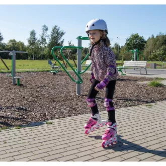 Patine cu rotile 4 în 1 Enero KIDS - roz-alb, 34-37