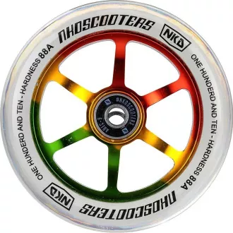 Roți NKD Rally Stunt pentru trotinete 2 buc, 110 mm, argintiu