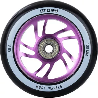 Roți de scuter Story Bandit DOS Stunt 2pcs, 100mm, violet