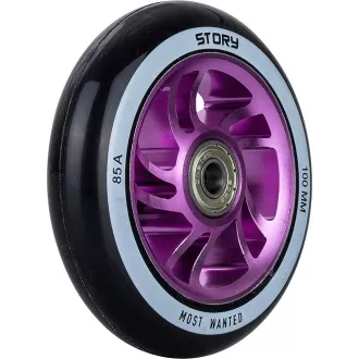 Roți de scuter Story Bandit DOS Stunt 2pcs, 100mm, violet
