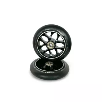 Roți de rezervă pentru scuter freestyle 110mm, aluminiu, 2 buc, negru-argintiu