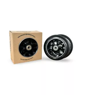 Roți de rezervă pentru scuter freestyle 110mm, aluminiu, 2 buc, negru-argintiu