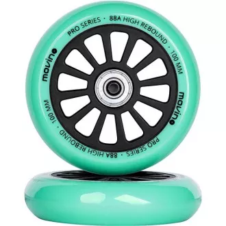Roți de rezervă MOVINO pentru scuter freestyle 100mm, PP, 2 buc, Roșu