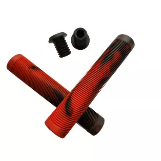 Mâner de înlocuire pentru ghidonul scuterului de freestyle TPR Grip (EDGE negru-roșu), 2buc