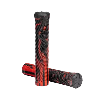 Mâner de înlocuire pentru ghidonul scuterului de freestyle TPR Grip (EDGE negru-roșu), 2buc Mâner de înlocuire pentru ghidonul scuterului de freestyle TPR Grip (EDGE negru-roșu), 2buc