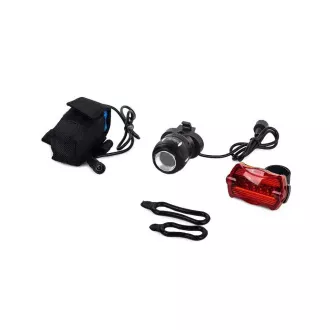 Set de lumini pentru biciclete/scooter Bailong BL-B06B, fata si spate Set de lumini pentru biciclete/scooter Bailong BL-B06B, fata si spate