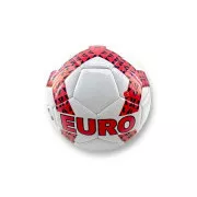 Minge de fotbal EURO mărimea 5, alb-roșu