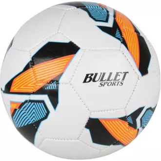 Dimensiunea mingii de fotbal Bullet Sports 5, alb-portocaliu