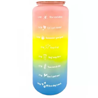 Sticla sport motivational 2l, Albastru deschis
