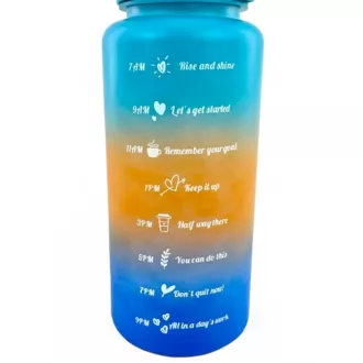Sticla sport motivational 2l, Albastru deschis