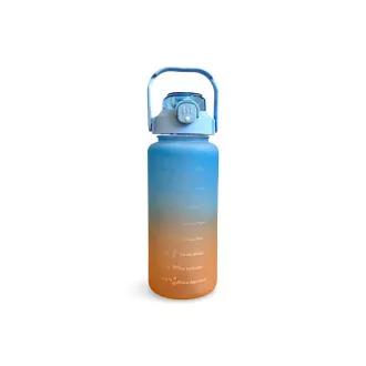 Sticla sport motivational 2l, turcoaz deschis