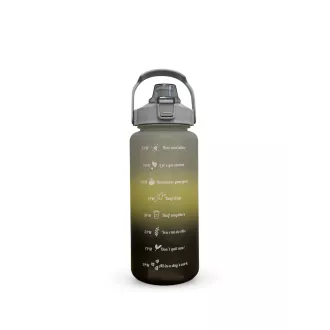 Sticla sport motivational 2l, turcoaz deschis