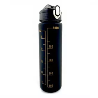Sticla sport motivational 3 in 1, 2000 ml + 900 ml + 300 ml, negru