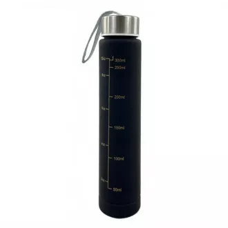 Sticla sport motivational 3 in 1, 2000 ml + 900 ml + 300 ml, negru