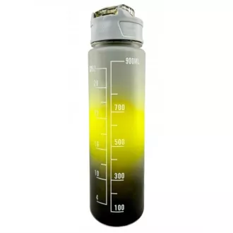 Sticla sport motivational 3 in 1, 2000 ml + 900 ml + 300 ml, negru