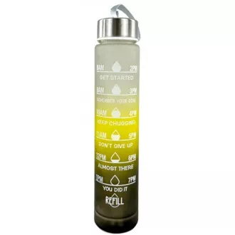 Sticla sport motivational 3 in 1, 2000 ml + 900 ml + 300 ml, negru