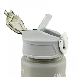 Sticla sport motivational 3 in 1, 2000 ml + 900 ml + 300 ml, negru
