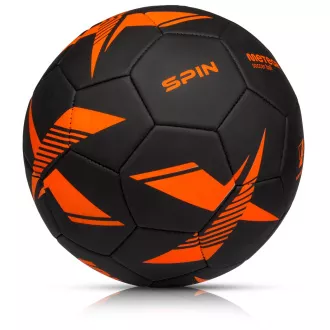 Minge de fotbal MTR SPIN, dimensiune 5, negru-portocaliu Minge de fotbal MTR SPIN, dimensiune 5, negru-portocaliu