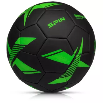 Minge de fotbal MTR SPIN, dimensiune 5, negru-verde Minge de fotbal MTR SPIN, dimensiune 5, negru-verde