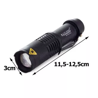 Lanternă AKU Bailong BL-1812, tip led CREE XM-L3-U3   mâner de avertizare