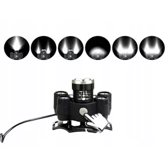 Lampă frontală CREE 1 x XM-L T6 4 x puternic Q5 alb 1 x puternic COB bandă ZOOM Lampă frontală CREE 1 x XM-L T6 4 x puternic Q5 alb 1 x puternic COB bandă ZOOM