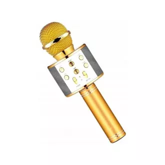 Microfon bluetooth karaoke cu difuzor, argintiu Microfon bluetooth karaoke cu difuzor, argintiu