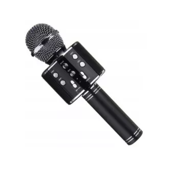 Microfon bluetooth karaoke cu difuzor, argintiu Microfon bluetooth karaoke cu difuzor, argintiu