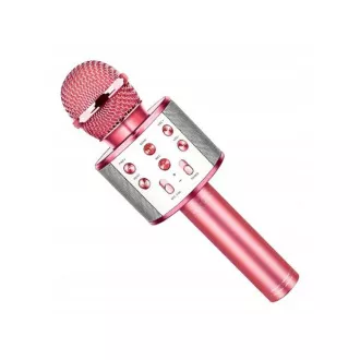 Microfon bluetooth karaoke cu difuzor, argintiu Microfon bluetooth karaoke cu difuzor, argintiu