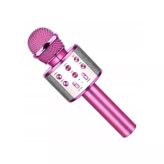 Microfon bluetooth karaoke cu difuzor, argintiu Microfon bluetooth karaoke cu difuzor, argintiu