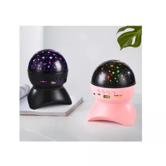 Proiector de stele cu LED-uri de noapte cu USB, roz, roz