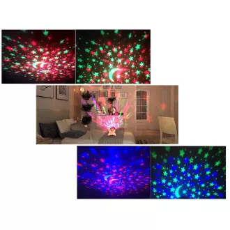 Proiector de stele cu LED-uri de noapte cu USB, roz, roz