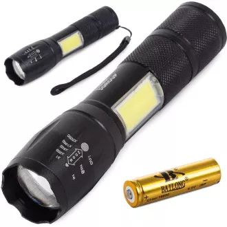 Lanternă cu LED-uri CREE ZOOM Bailong XML T6 COB Lanternă cu LED-uri CREE ZOOM Bailong XML T6 COB