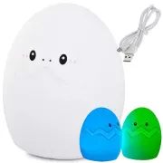 Lampa de noapte LED pentru copii EGGi RGB + cablu USB