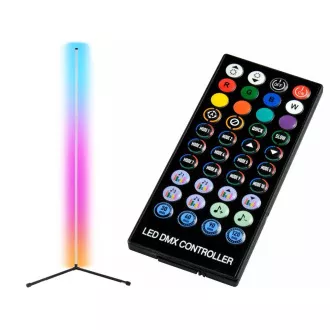 Lampă de podea de colț cu LED RGB, cu telecomandă