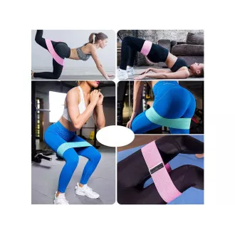 Set de 3 elastice pentru exerciții de rezistență, 5-20 kg
