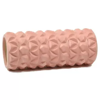 Cilindru de masaj fitness ENERO FIT 33x14cm, roz deschis