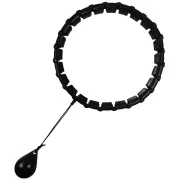 Hula Hop de masaj ENERO FIT cu greutăți, 115 cm, negru